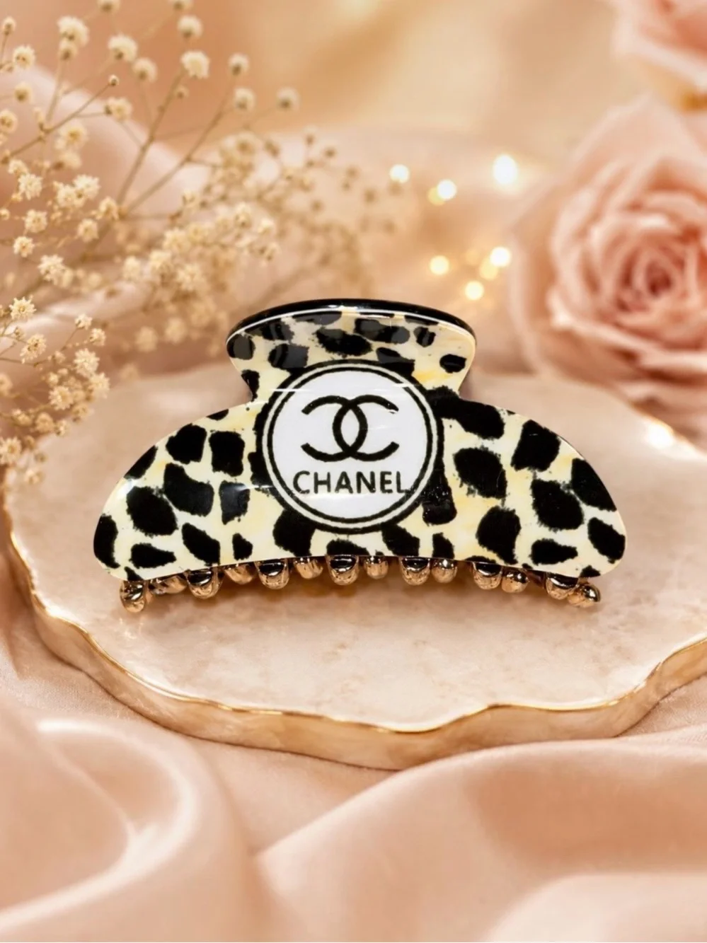Fashion CC Leopard Print Hair Claw Clip